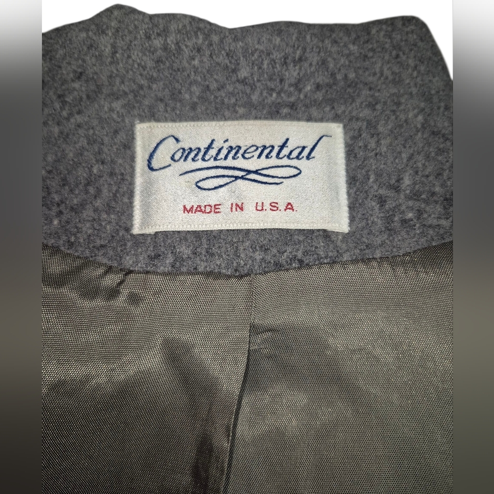 Vintage Women's Continental 100% Wool Trench Coat Jacket. Union Made In The USA. - Picture 8 of 11
